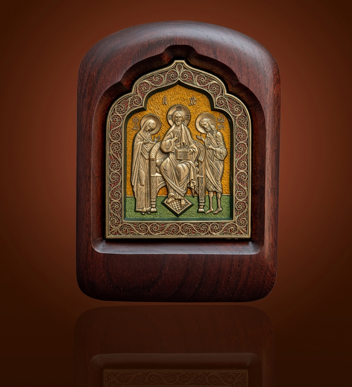 Спас с предстоящими Богородицей и Иоанном Предтечей